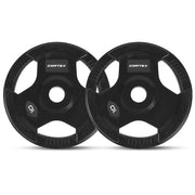 CORTEX 10kg Tri-Grip V2 50mm Olympic Plates (Pair)