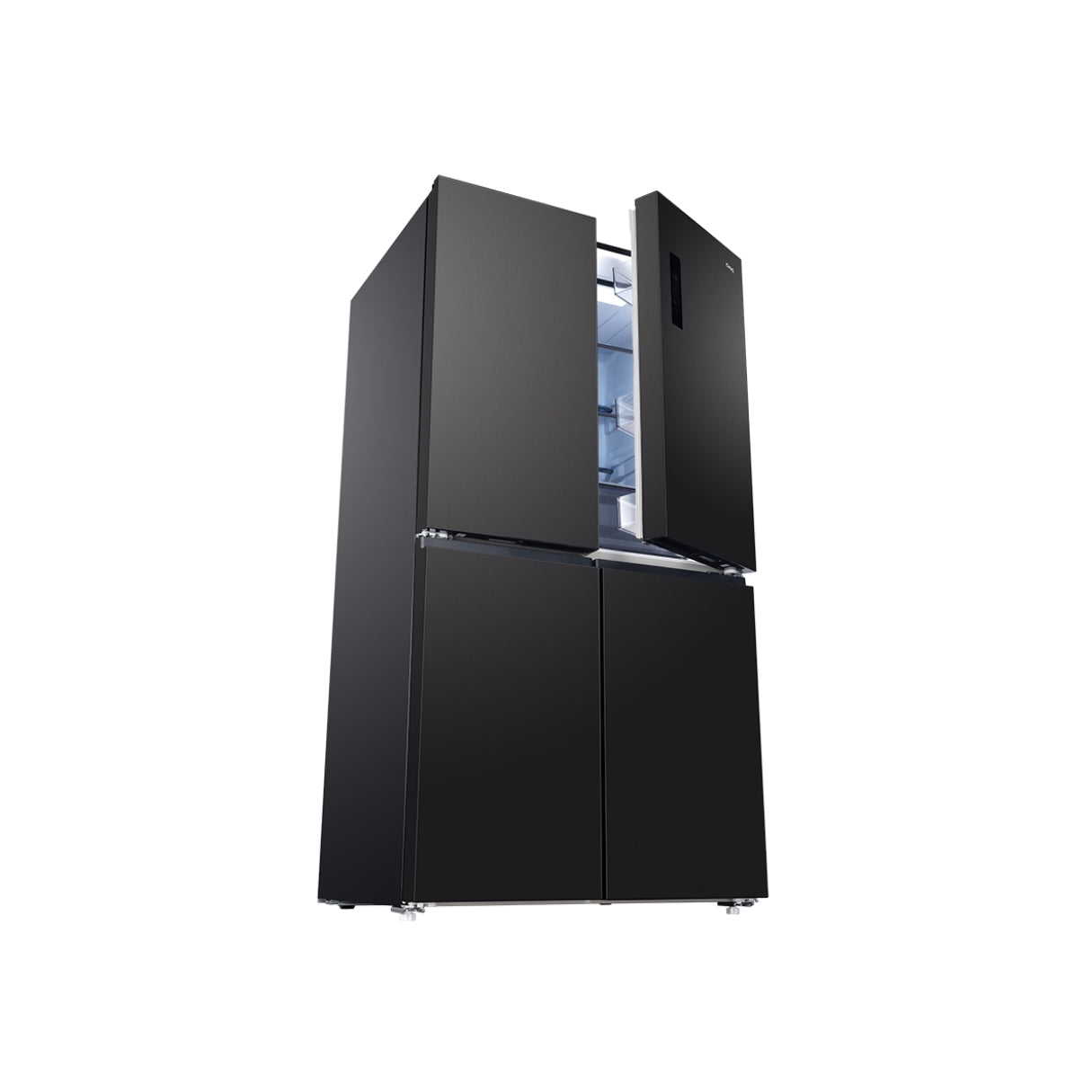 CHiQ 601L Quad Door Fridge Black Steel CCD601NBS