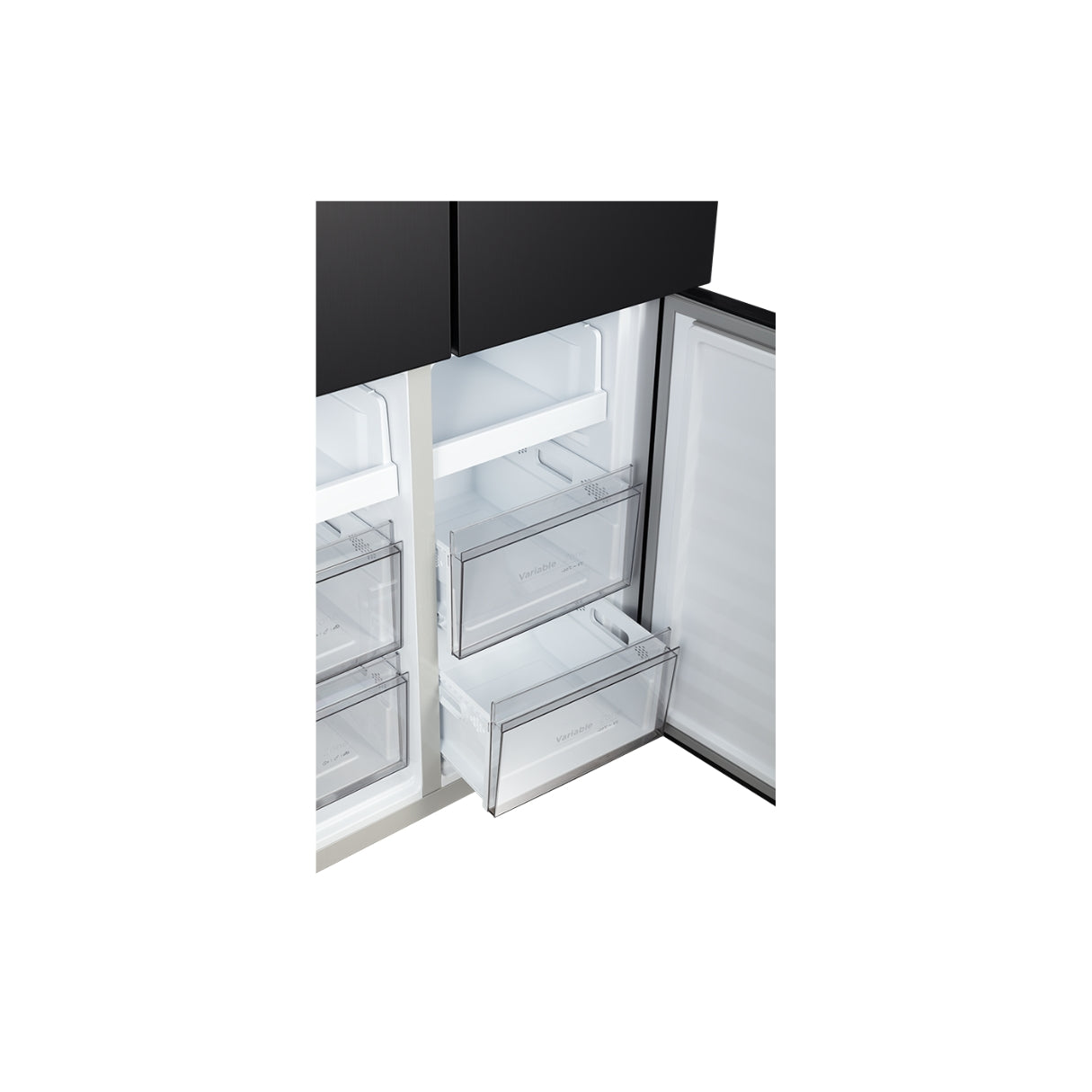 CHiQ 601L Quad Door Fridge Black Steel CCD601NBS
