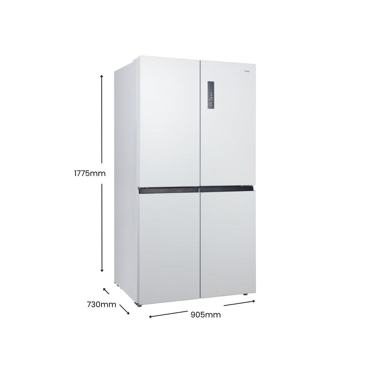 CHiQ 601L Quad Door Fridge White Steel CCD598NWS