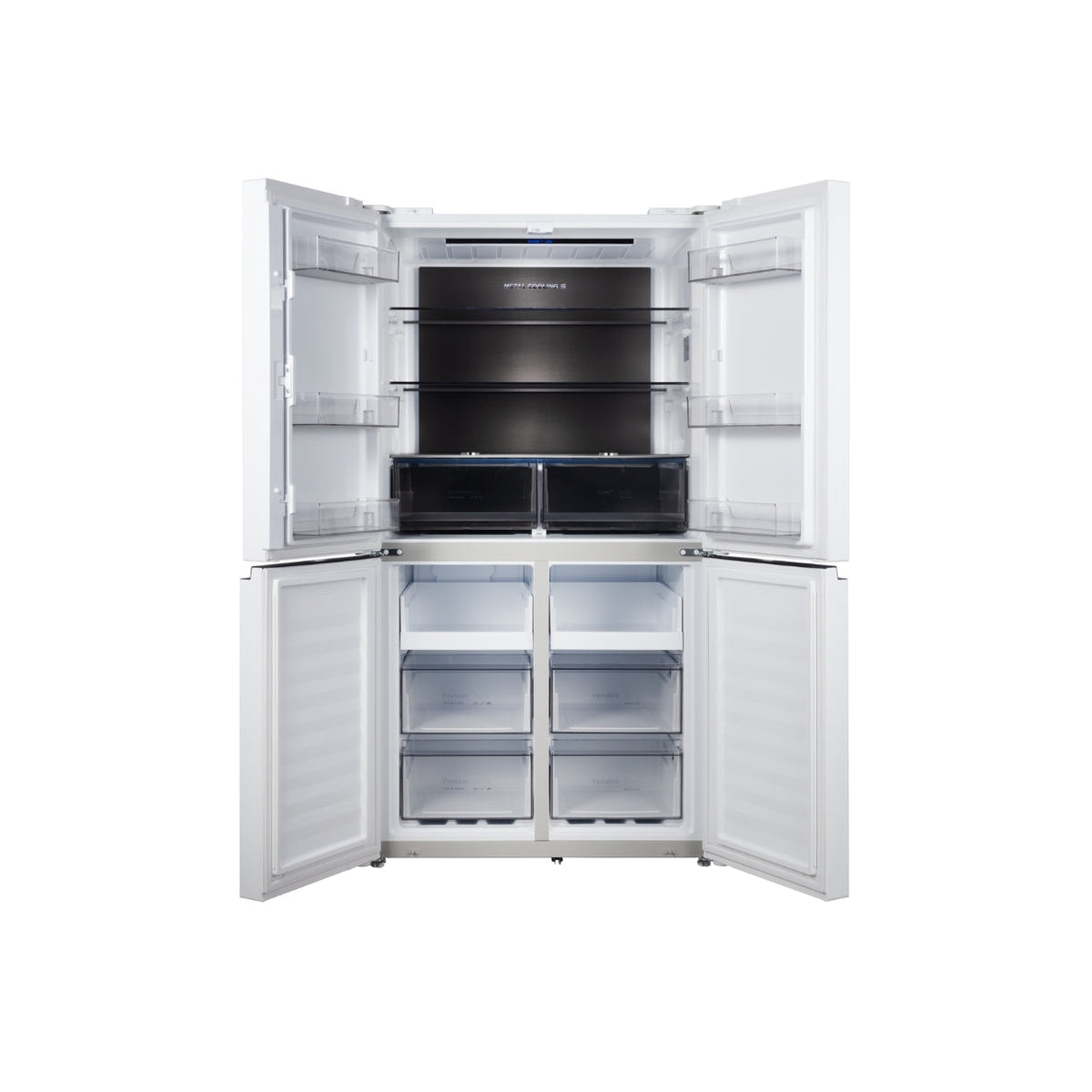 CHiQ 601L Quad Door Fridge White Steel CCD598NWS