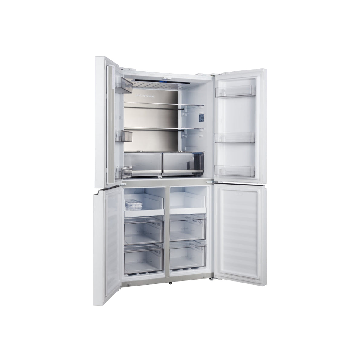 CHiQ 601L Quad Door Fridge White Steel CCD598NWS