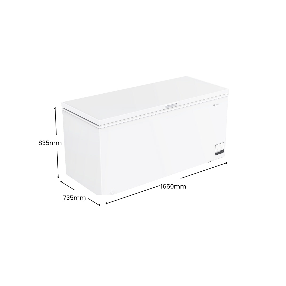 CHiQ 500L Hybrid Chest Freezer White 5 Star Energy Rating CCF500W5E
