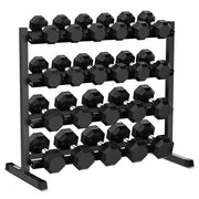 CORTEX 495kg Hex Dumbbell Set with Stand (11 pairs, 10-35kg)