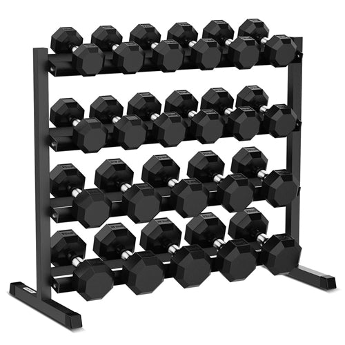 CORTEX 495kg Hex Dumbbell Set with Stand (11 pairs, 10-35kg)