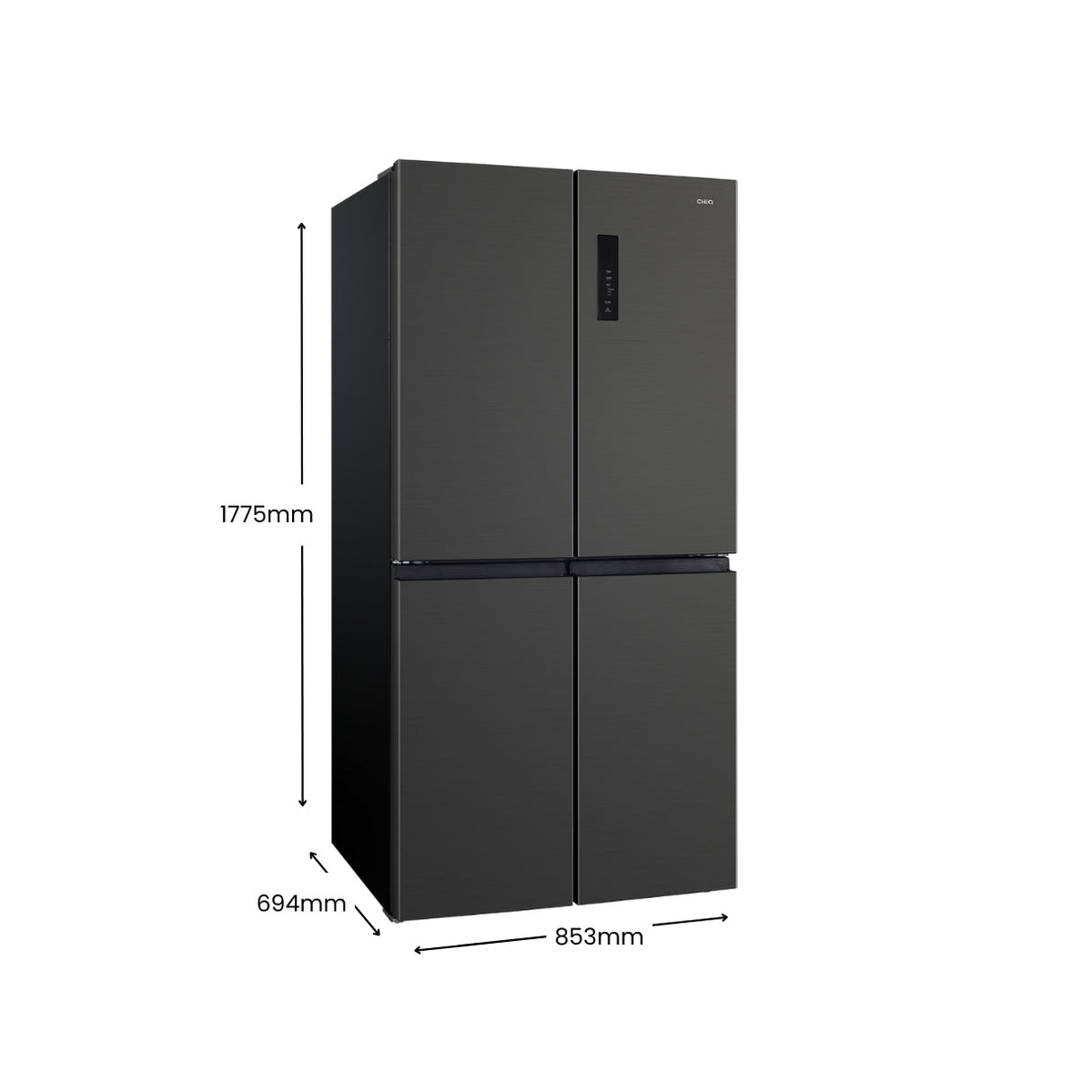CHiQ 503L Quad Door Fridge Black Steel CCD502NBS - image 2
