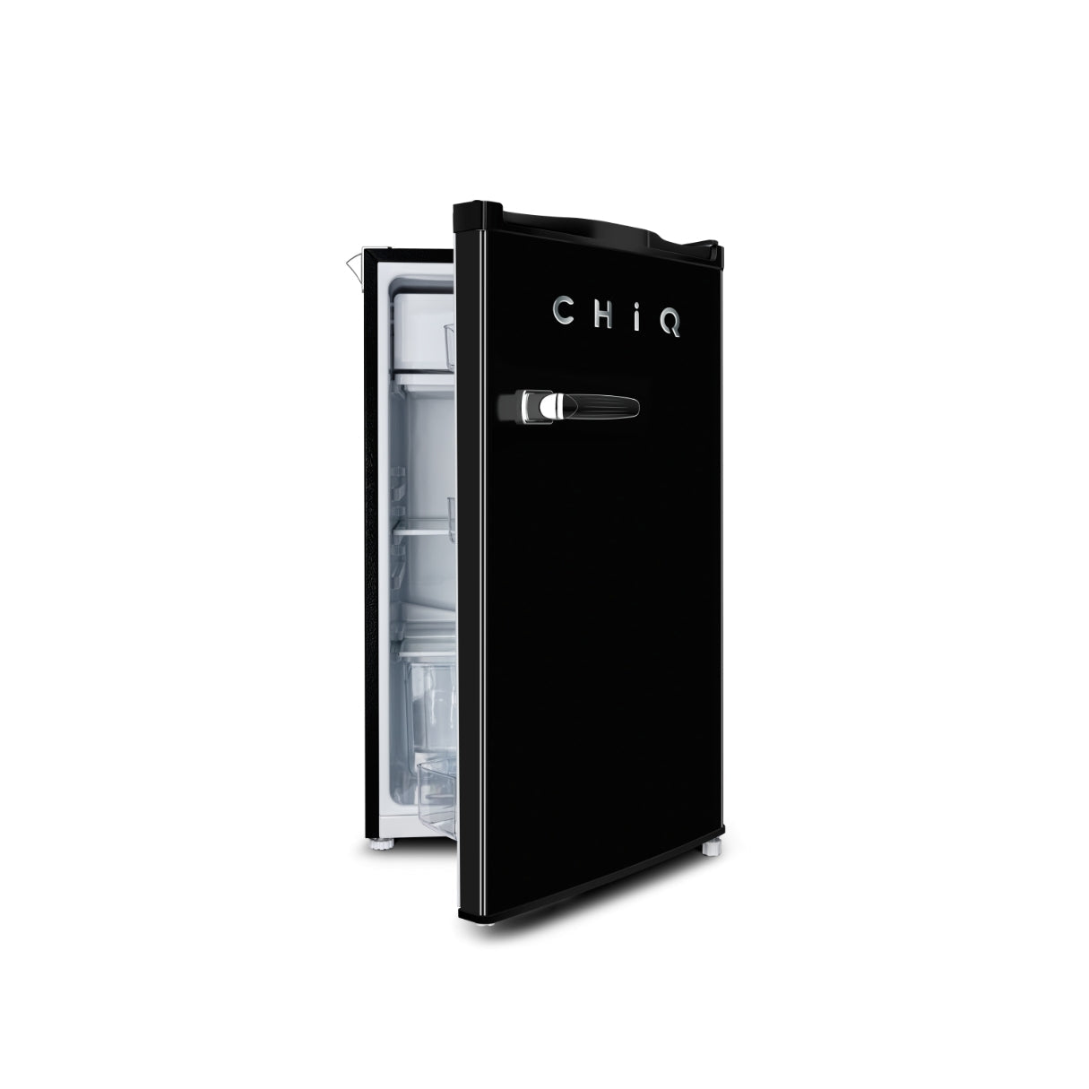 CHiQ 125L Retro Single Door Bar Fridge Black CRSR125DB