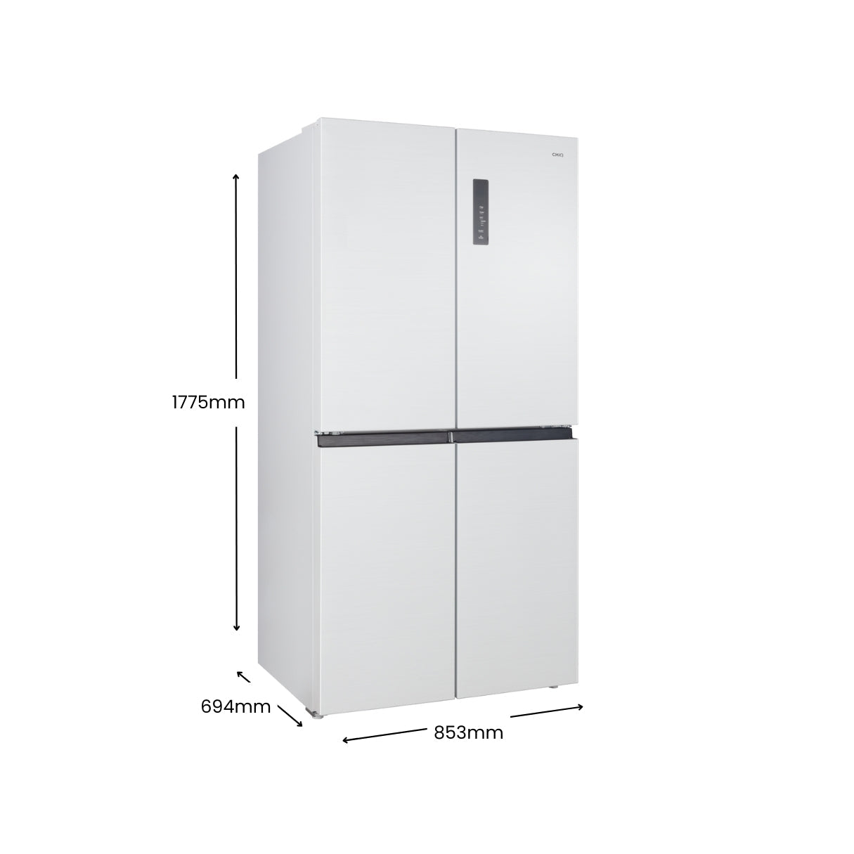 CHiQ 503L Quad Door Fridge White Steel CCD499NWS