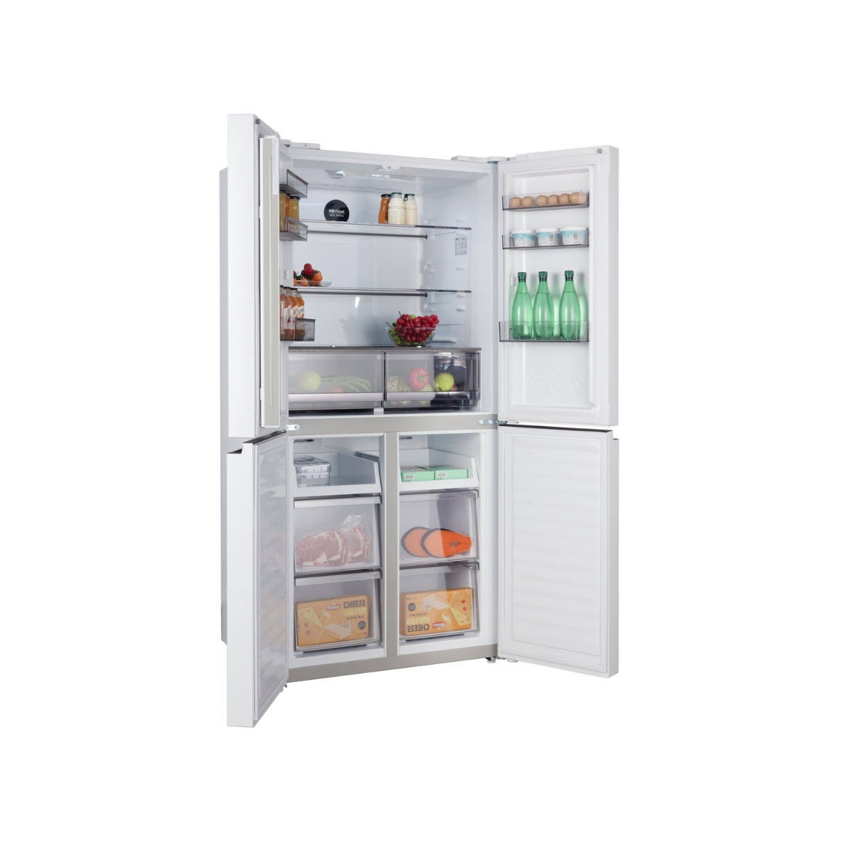CHiQ 503L Quad Door Fridge White Steel CCD499NWS