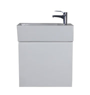 ALORA Slimline Wall Hung Vanity Gloss White