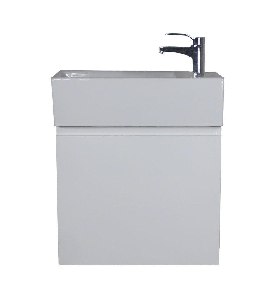 ALORA Slimline Wall Hung Vanity Gloss White