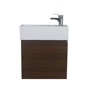 FREESIA Slimline Wall Hung Vanity Dark Oak