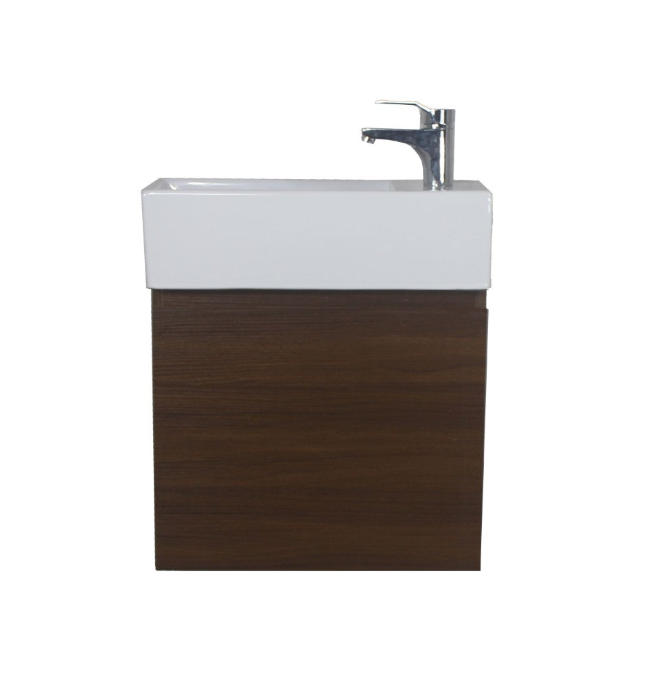 FREESIA Slimline Wall Hung Vanity Dark Oak