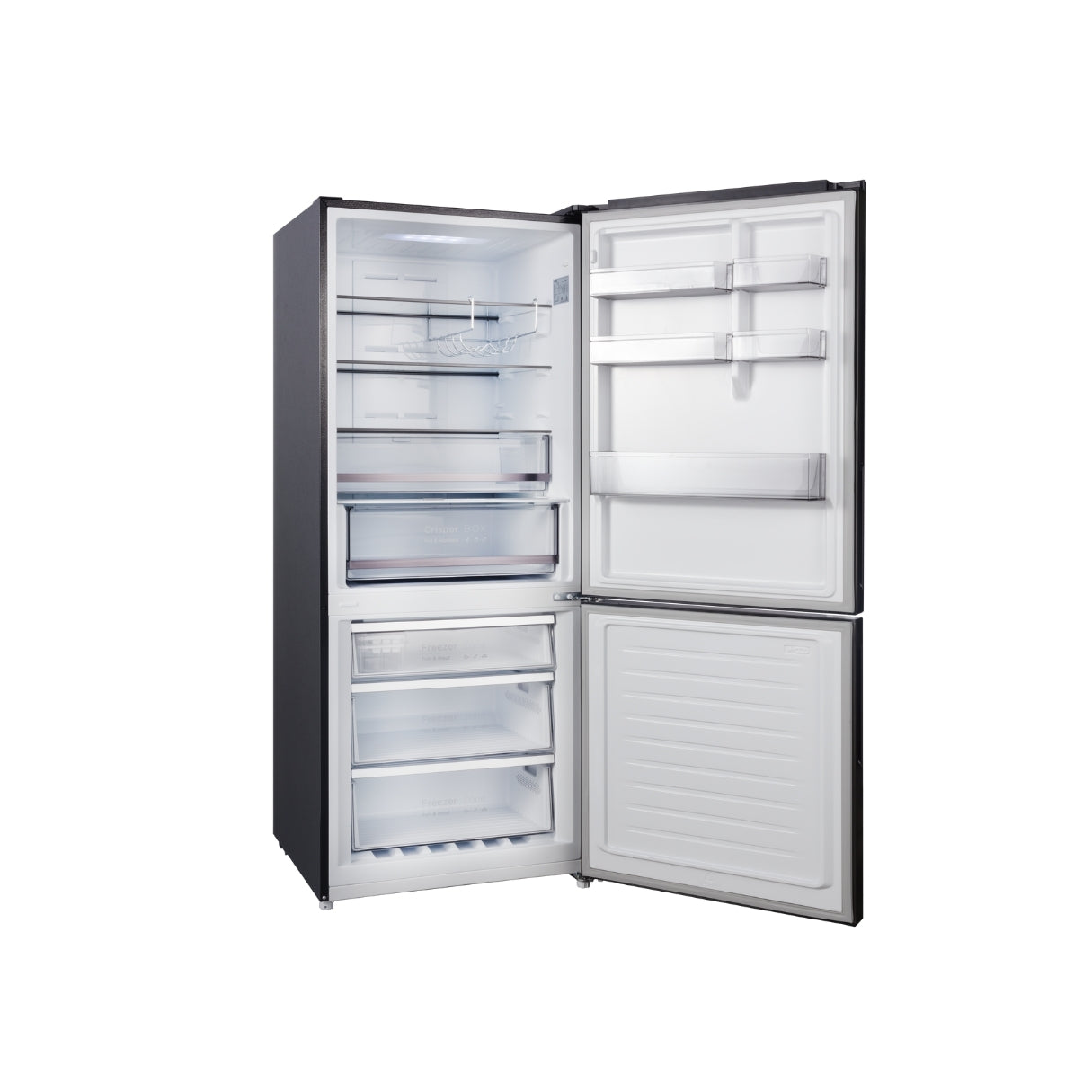 CHiQ 396L Bottom Mount Fridge Black Steel CBM395NBS6E
