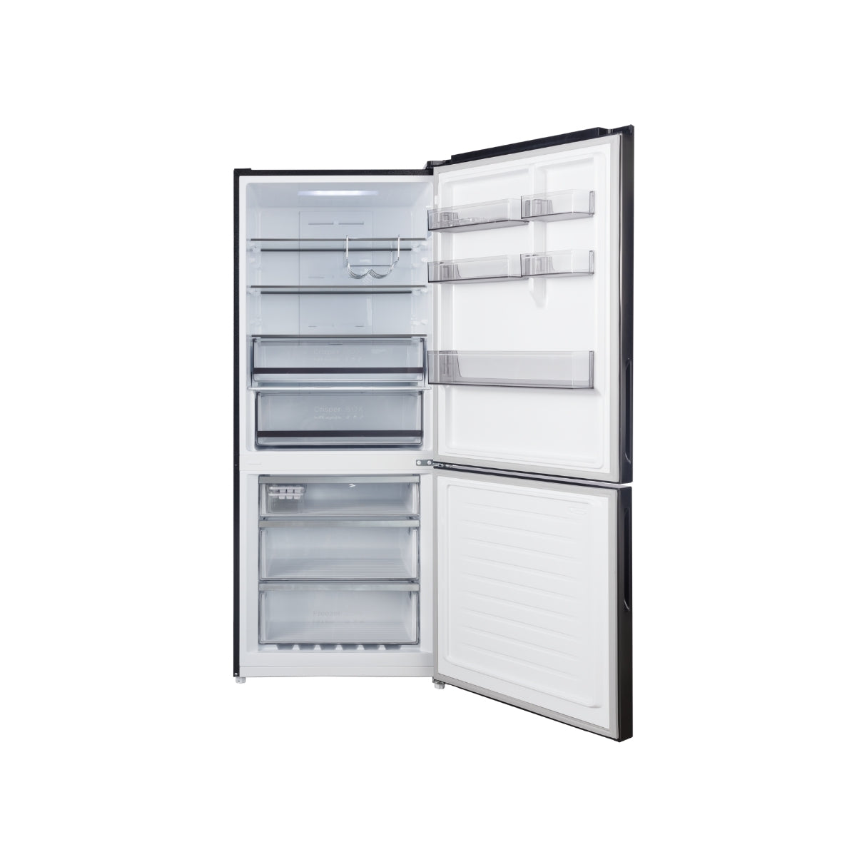 CHiQ 396L Bottom Mount Fridge Black Steel CBM395NBS6E