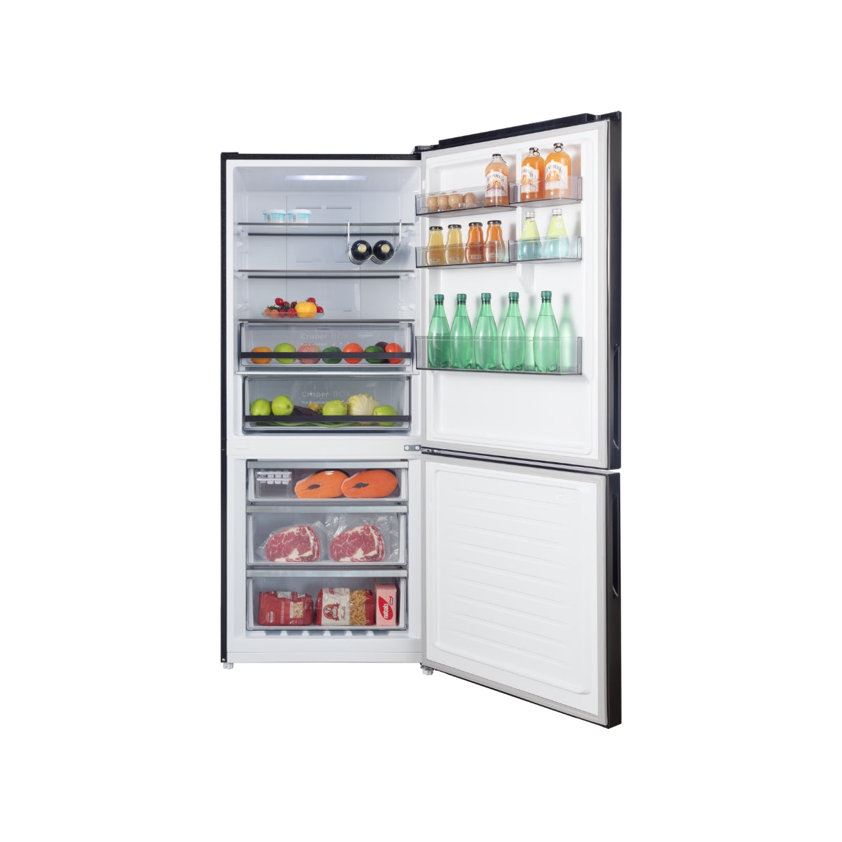 CHiQ 396L Bottom Mount Fridge Black Steel CBM395NBS6E