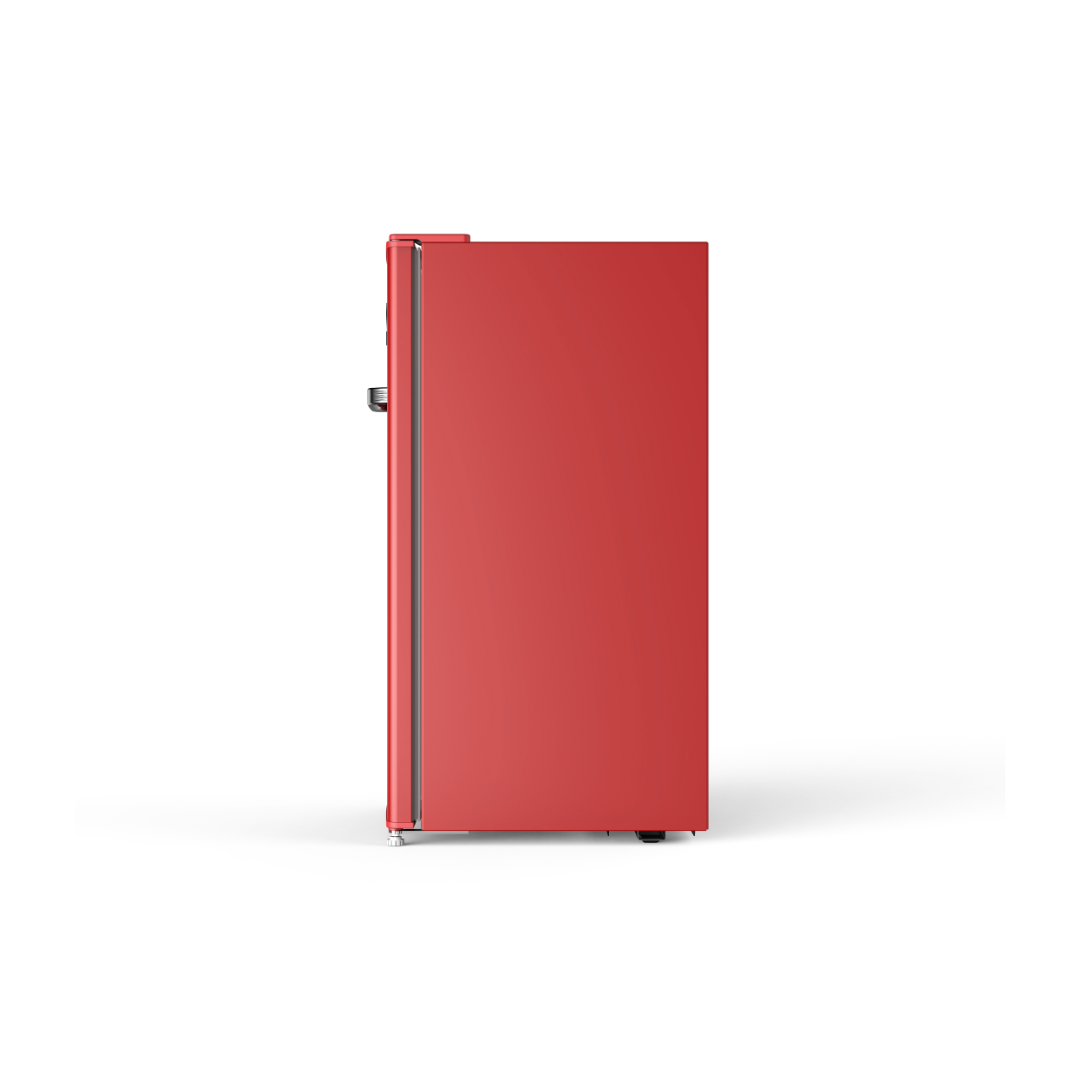 CHiQ 90L Retro Single Door Bar Fridge Red CRSR089DR1