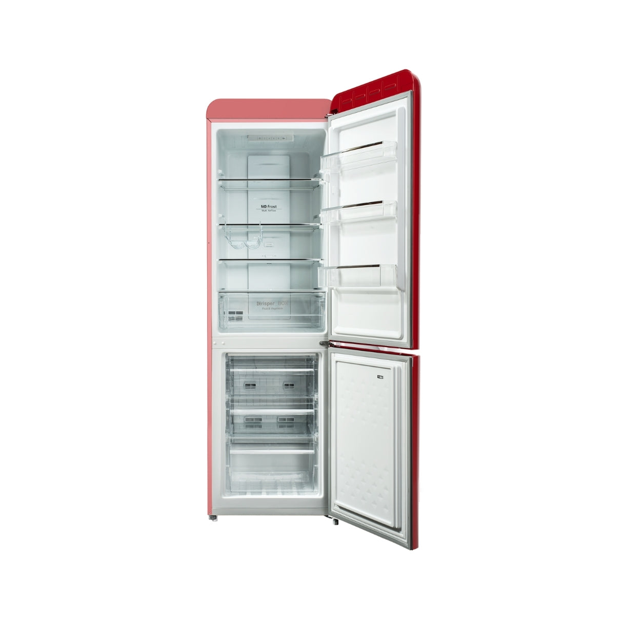 CHiQ 231L Bottom Mount Retro Fridge Red CRBM228NR3