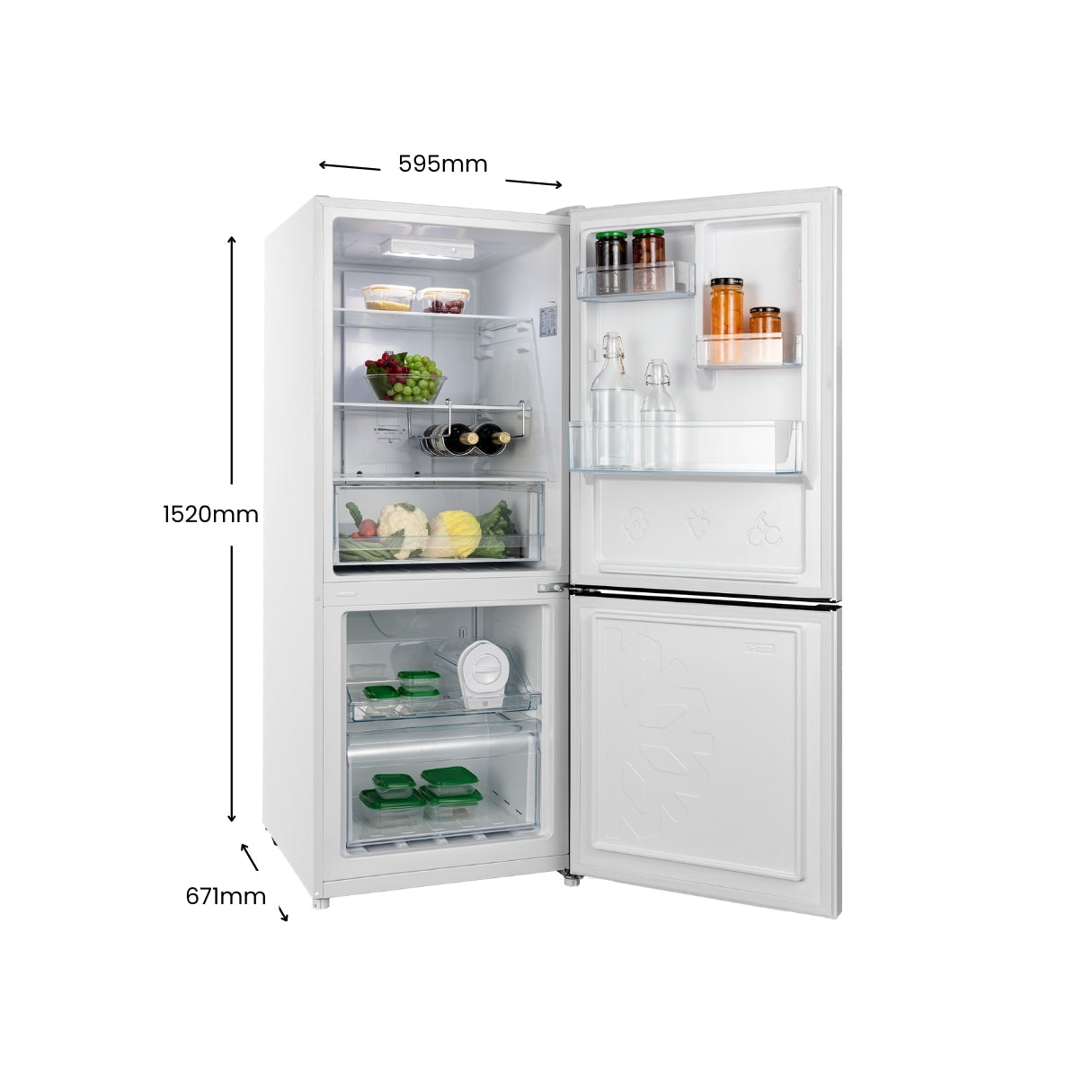 CHiQ 283L Bottom Mount Fridge White CBM283NW3