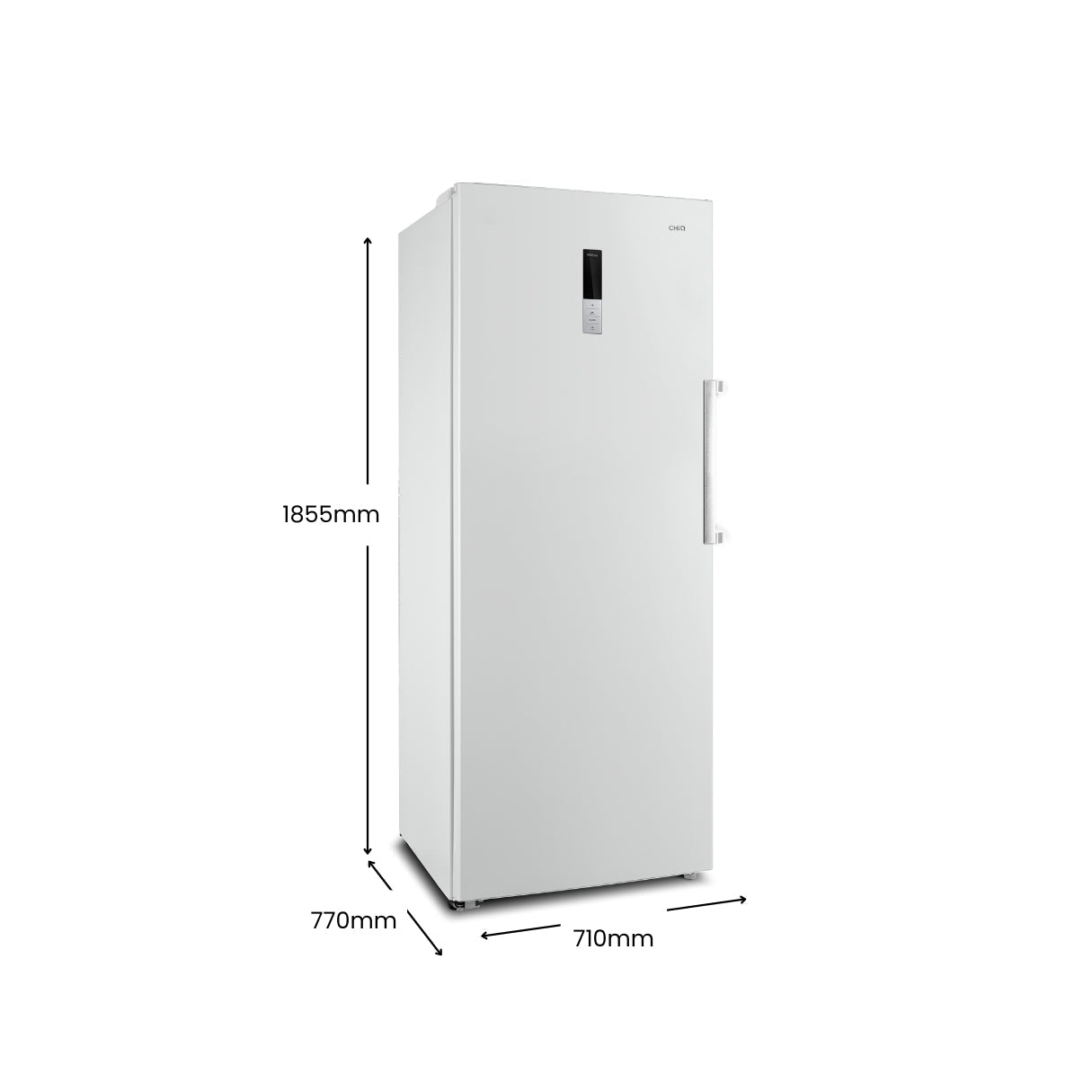 CHiQ 380L Hybrid Vertical Freezer Left Hinge White