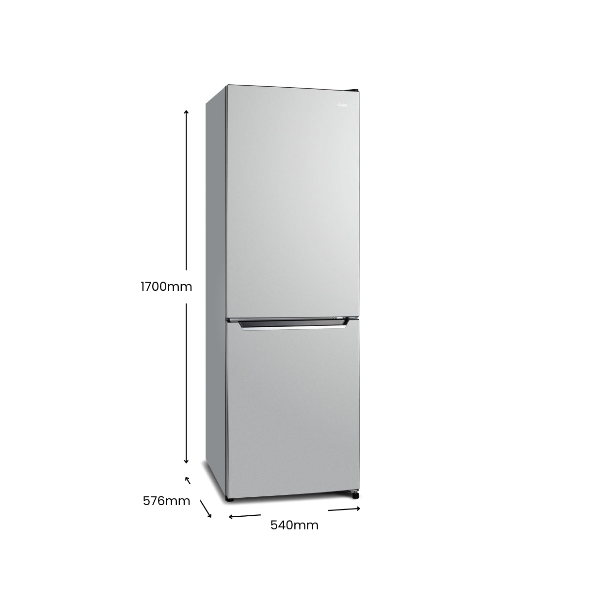 CHiQ 231L Bottom Mount Fridge VCM Silver CBM230NS3