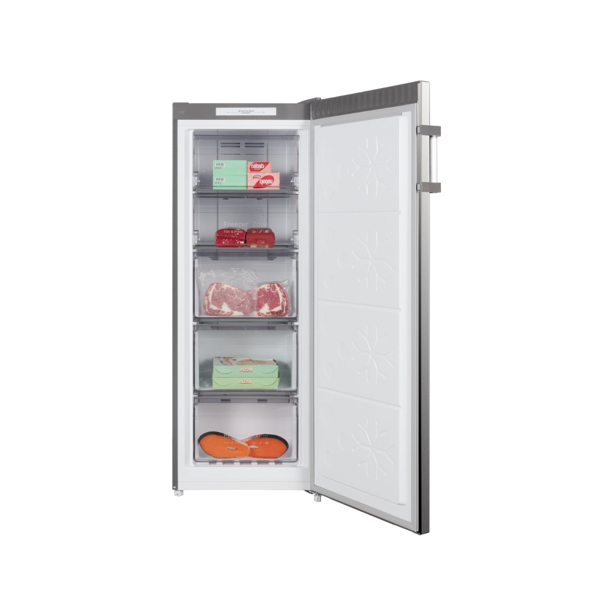 CHiQ 166L Hybrid Vertical Freezer Stainless Steel CSH165NSS