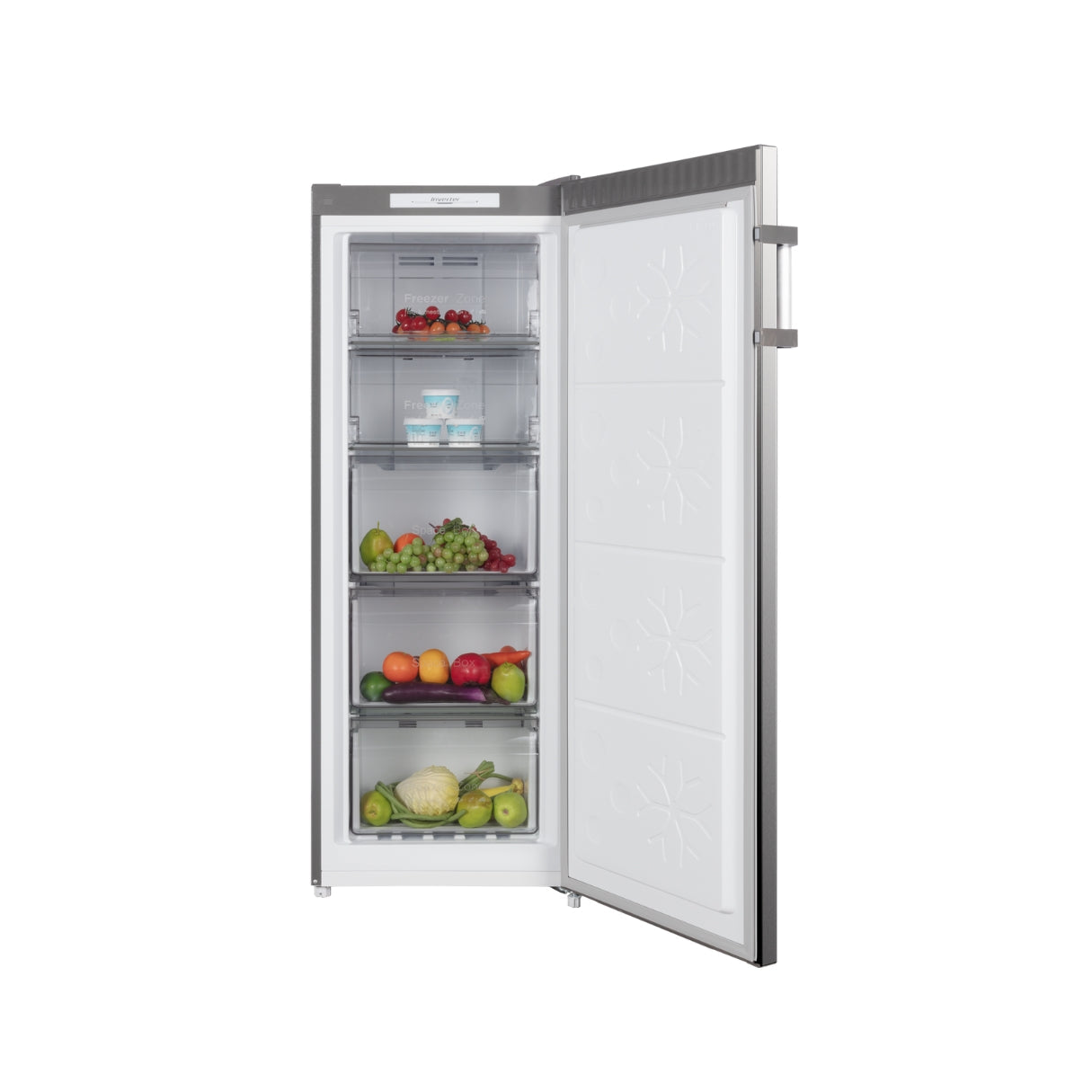 CHiQ 166L Hybrid Vertical Freezer Stainless Steel CSH165NSS