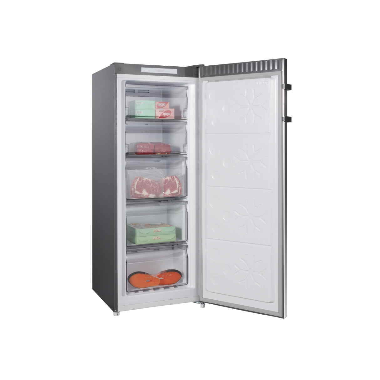 CHiQ 166L Hybrid Vertical Freezer Stainless Steel CSH165NSS