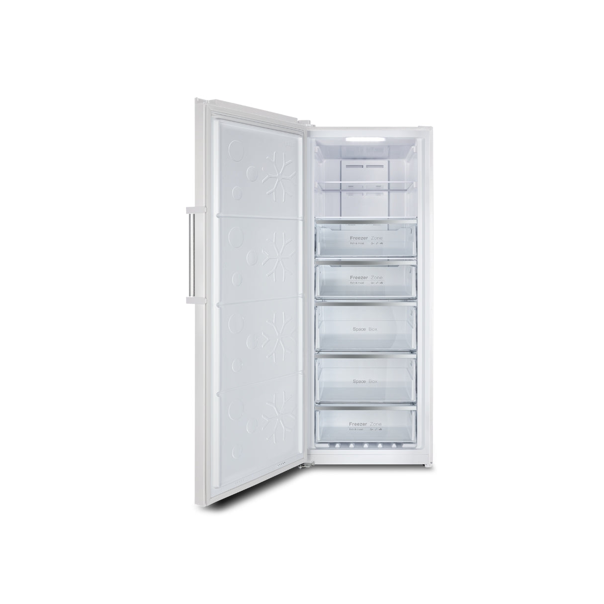 CHiQ 380L Hybrid Vertical Freezer Left Hinge White