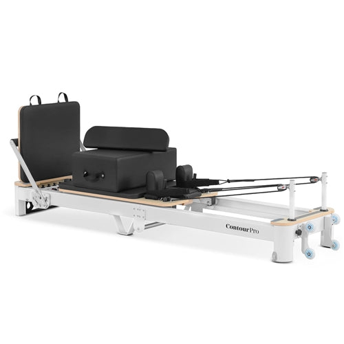 Lifespan Fitness Contour Pro Folding Aluminum Pilates Reformer Bed Set (Black)