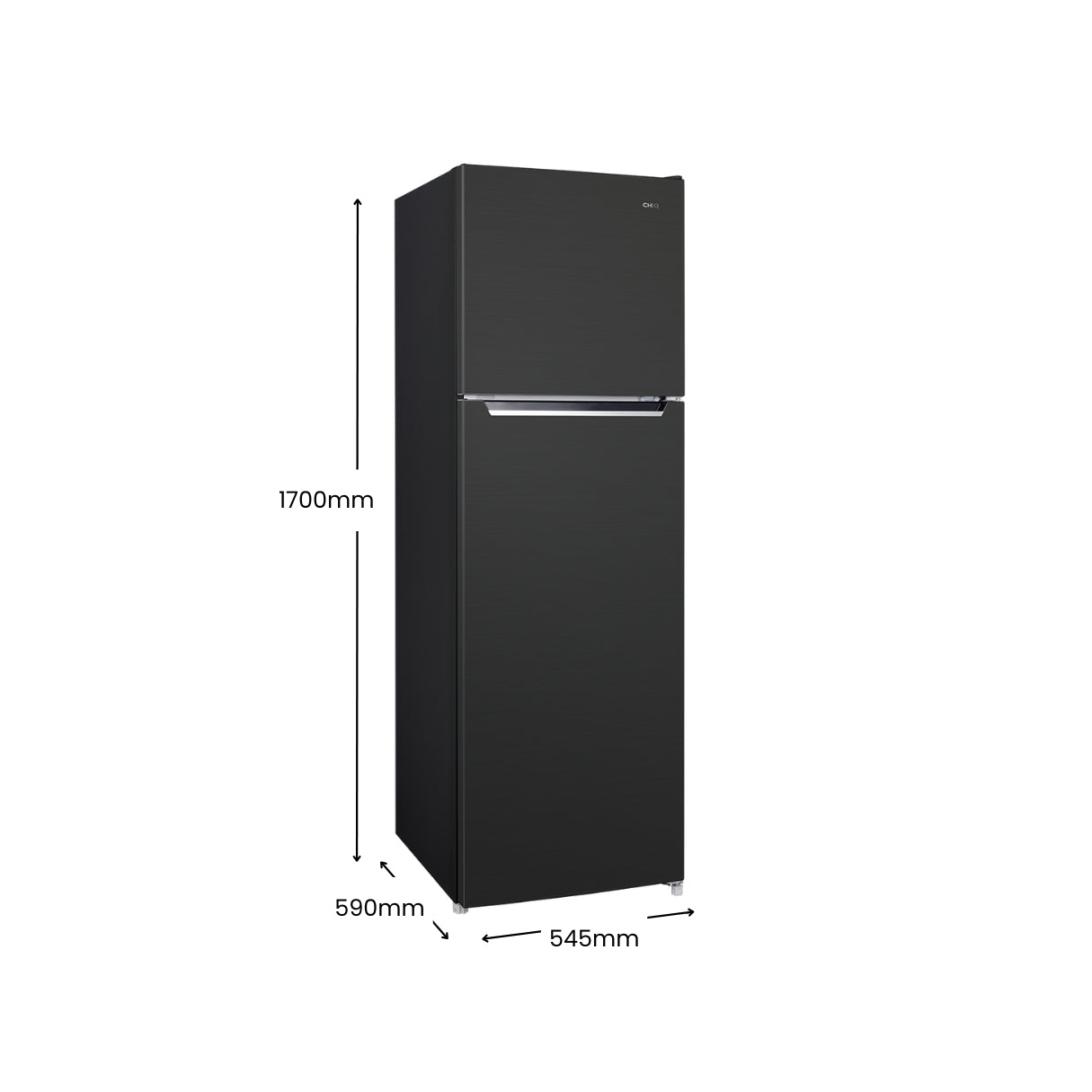 CHiQ 255L Top Mount Fridge Black Steel CTM253NBS5E