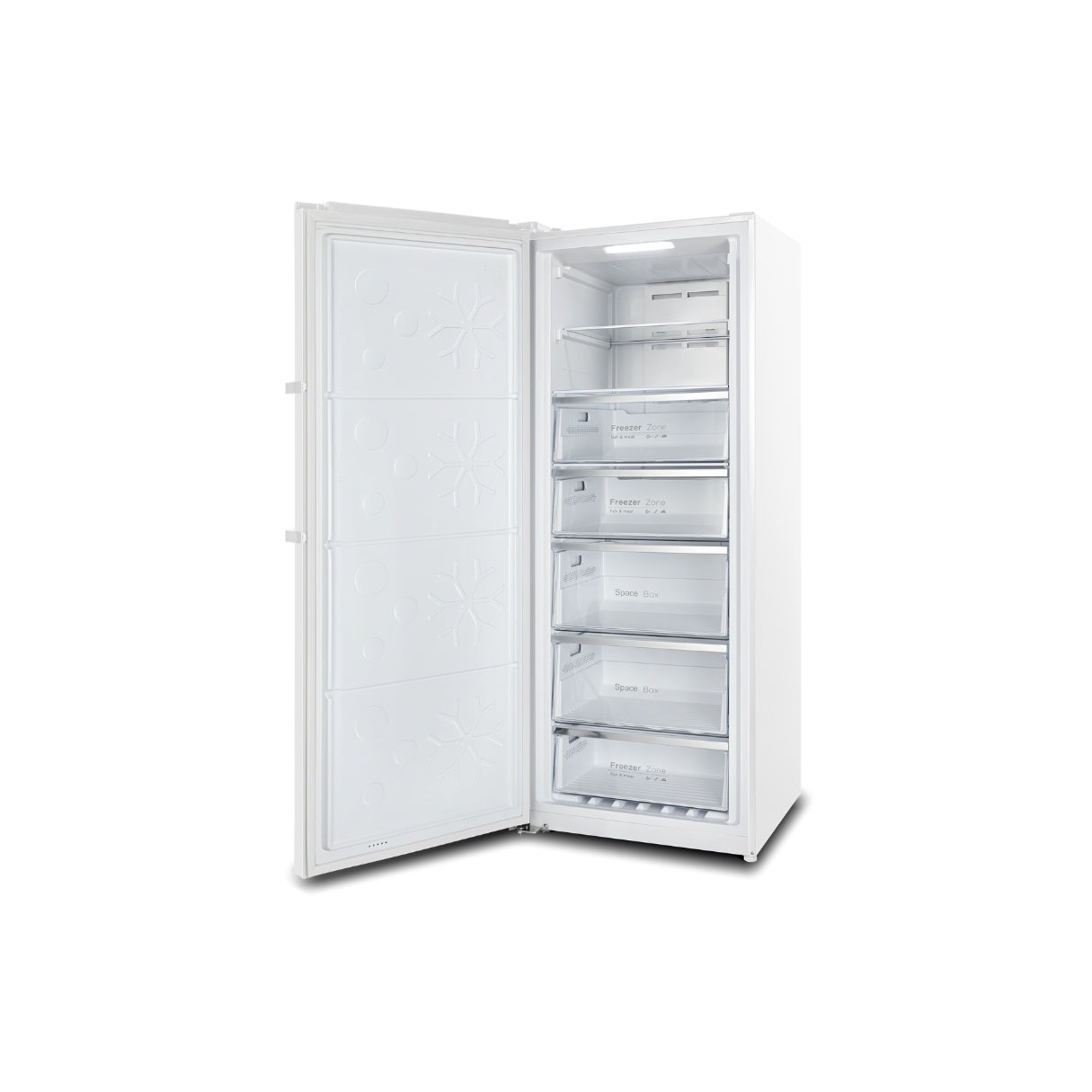 CHiQ 380L Hybrid Vertical Freezer Left Hinge White