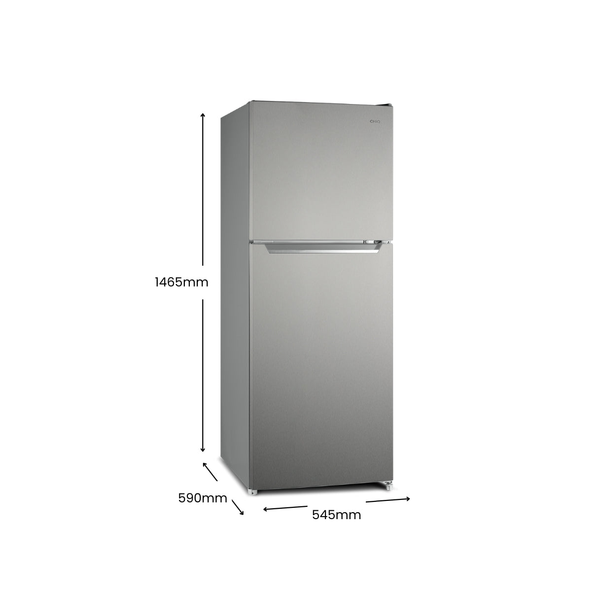 CHiQ 202L Top Mount Fridge Stainless Steel - view 2