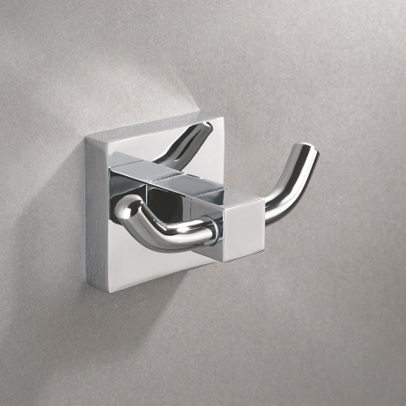 OSTAR Double Robe Hook Round Chrome