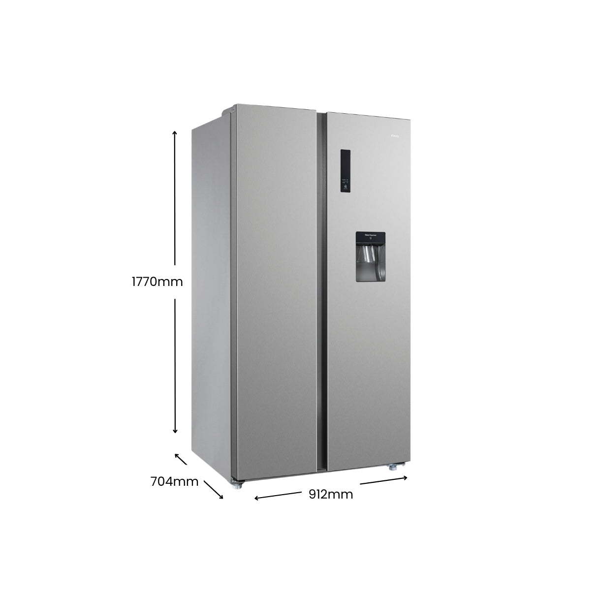 CHiQ 559L Side By Side Fridge VCM Silver CSS557NSD4E