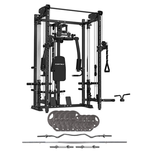 CORTEX PR5 Folding Power Rack with 90kg Standard Tri-Grip Weight & Bar Set