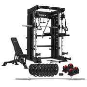 CORTEX SM-26 6-in-1 Power Rack with Dual Stack Smith & Cable Machine with 48kg Revolock V2 Adjustable Dumbbells + 130kg Pro Package