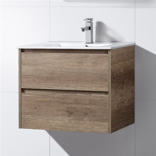 OSTAR Wall Hung Vanity 600mm Dark Walnut