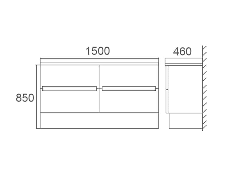 BELLA Wall Hung Vanity