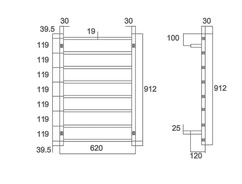 BIANCO Non Heated Towel Ladder