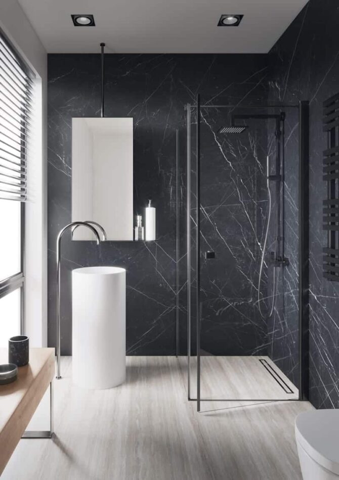 Black Sensation shower panelling