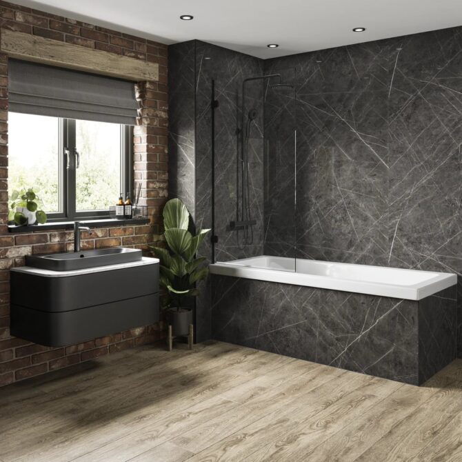 Black Sensation bathroom panelling