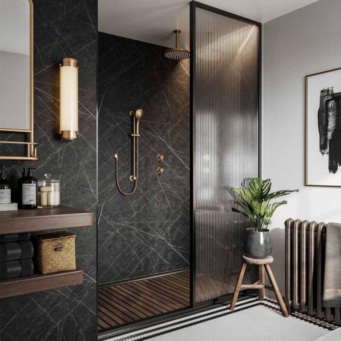 Black Sensation Wet Wall Panel waterproof wall panels
