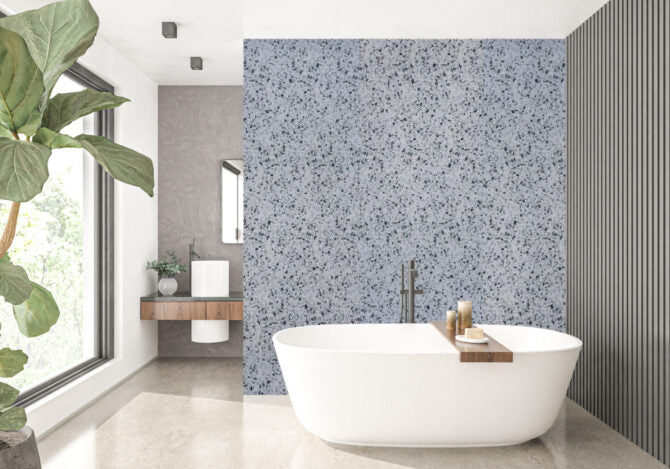 Blue Terrazzo blue bathroom wall panels