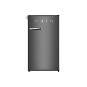 CHiQ 90L Retro Single Door Bar Fridge Black CRSR090DB1