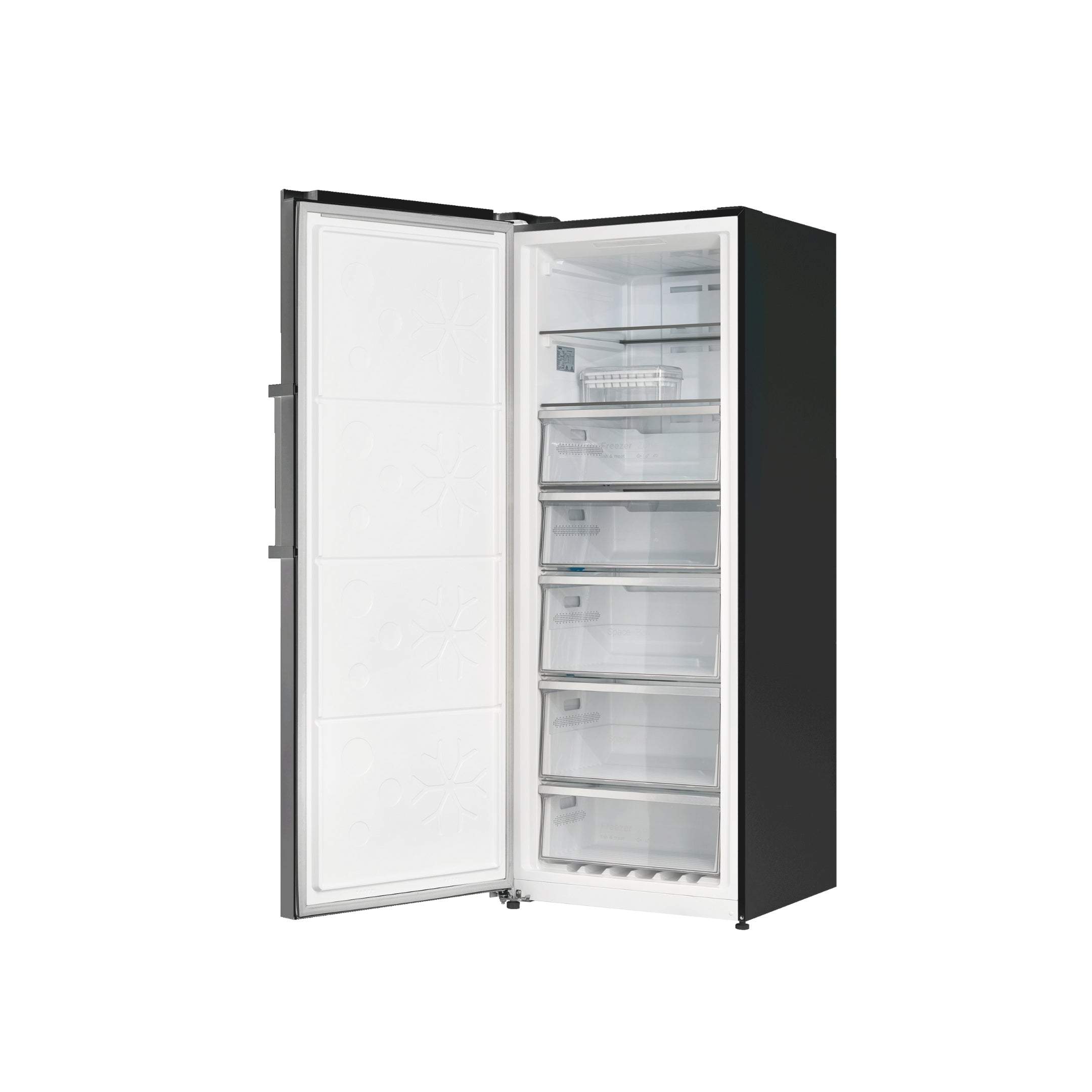 CHiQ 380L Hybrid Vertical Freezer Black Steel