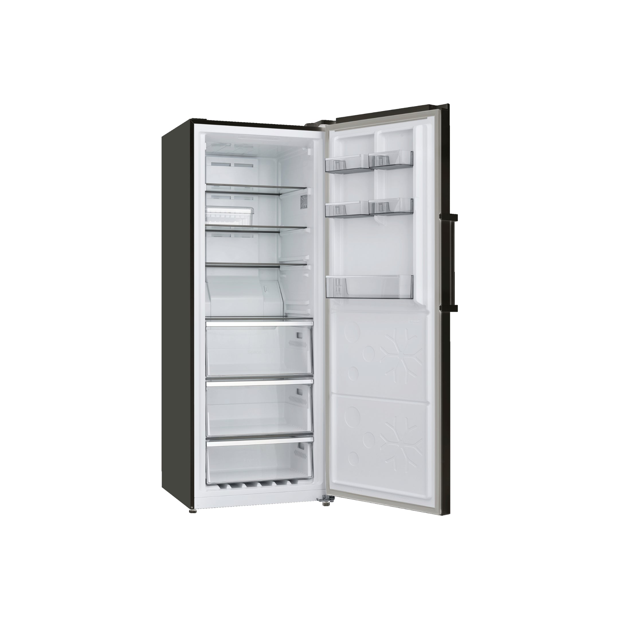 CHiQ 380L Hybrid Vertical Freezer Right Hinge Black Steel CSH379NBSR5