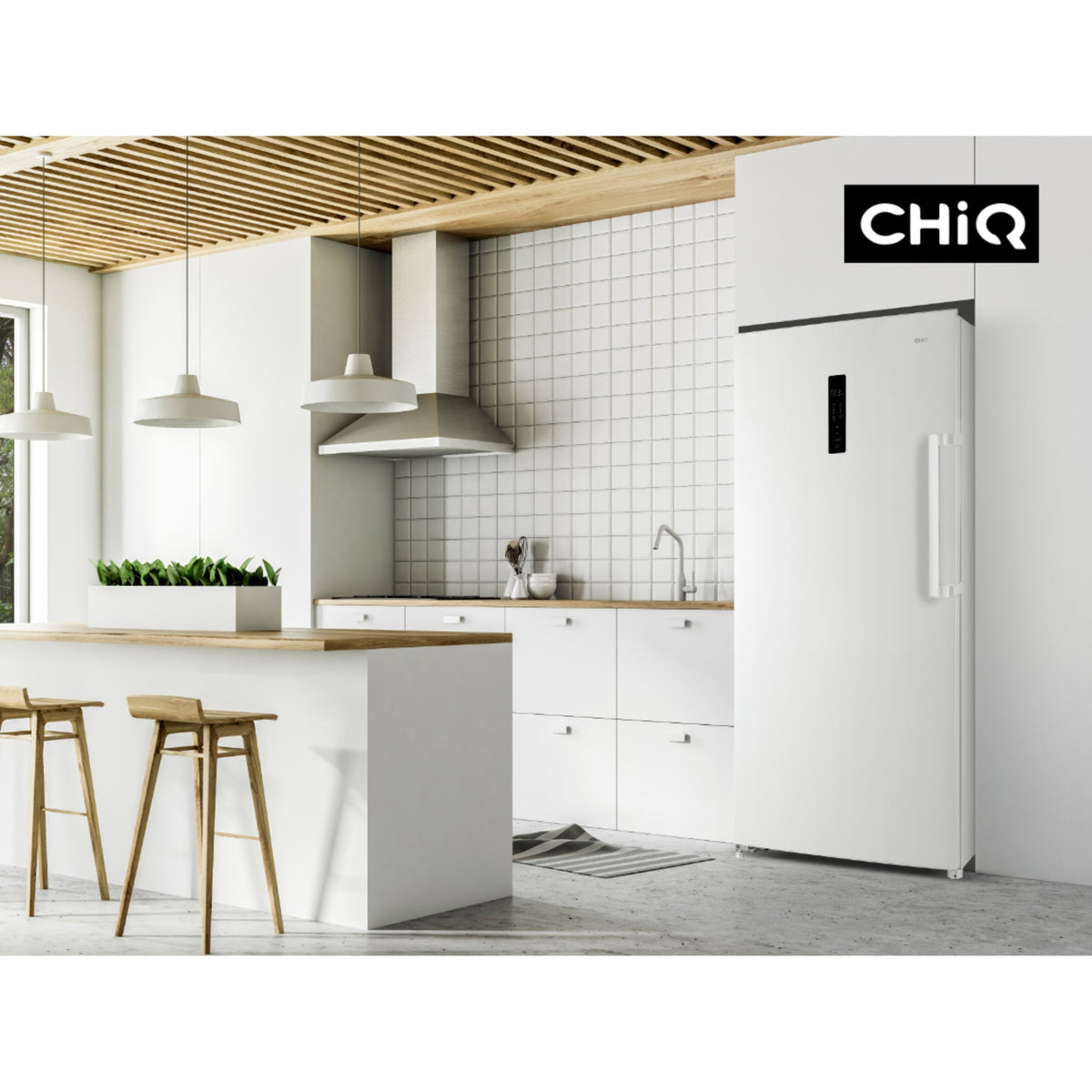 CHiQ 380L Hybrid Vertical Freezer White