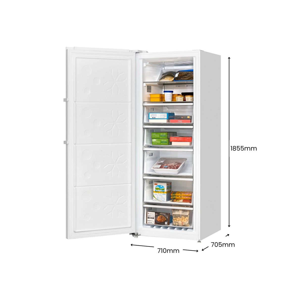 CHiQ 380L Hybrid Vertical Freezer White