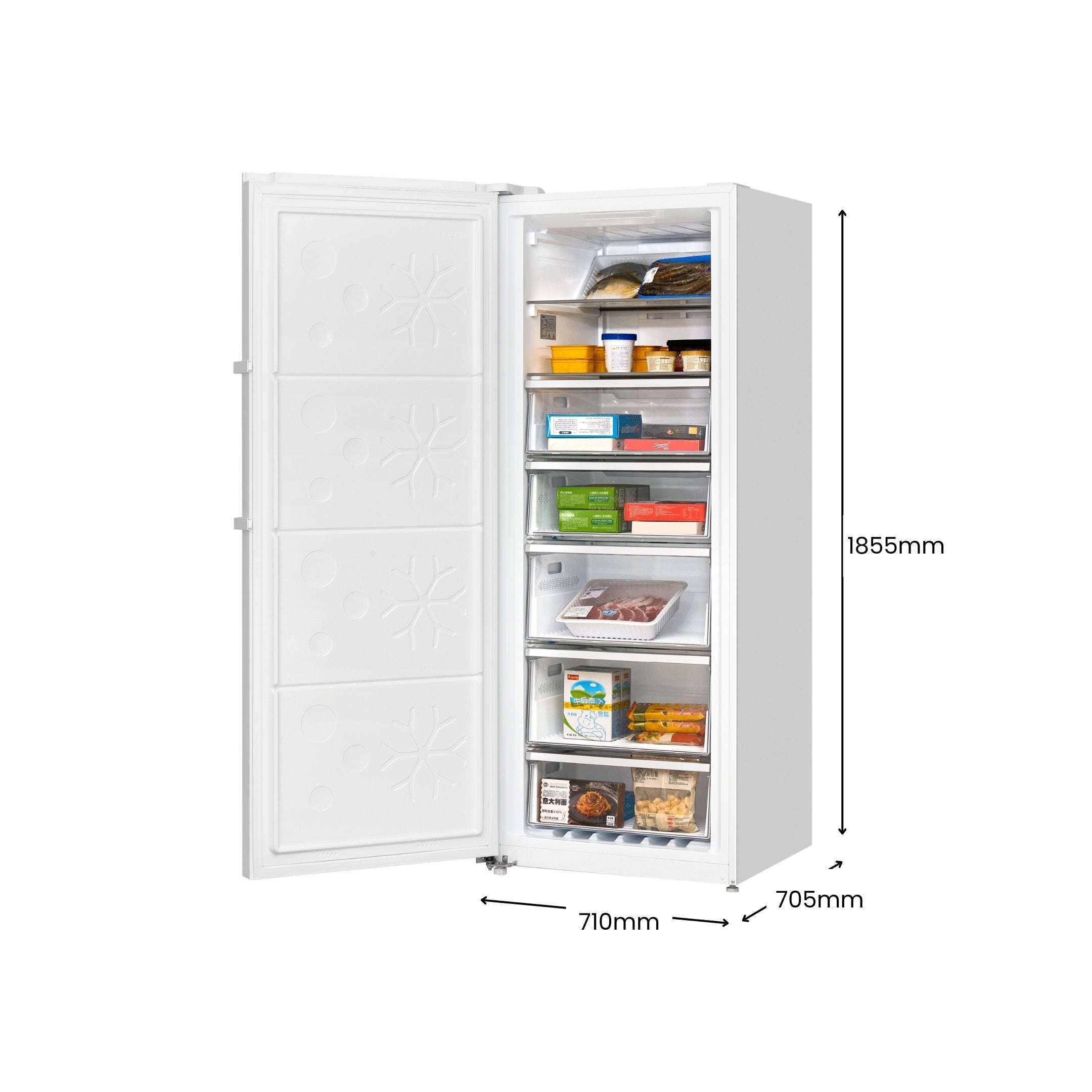 CHiQ 380L Hybrid Vertical Freezer White